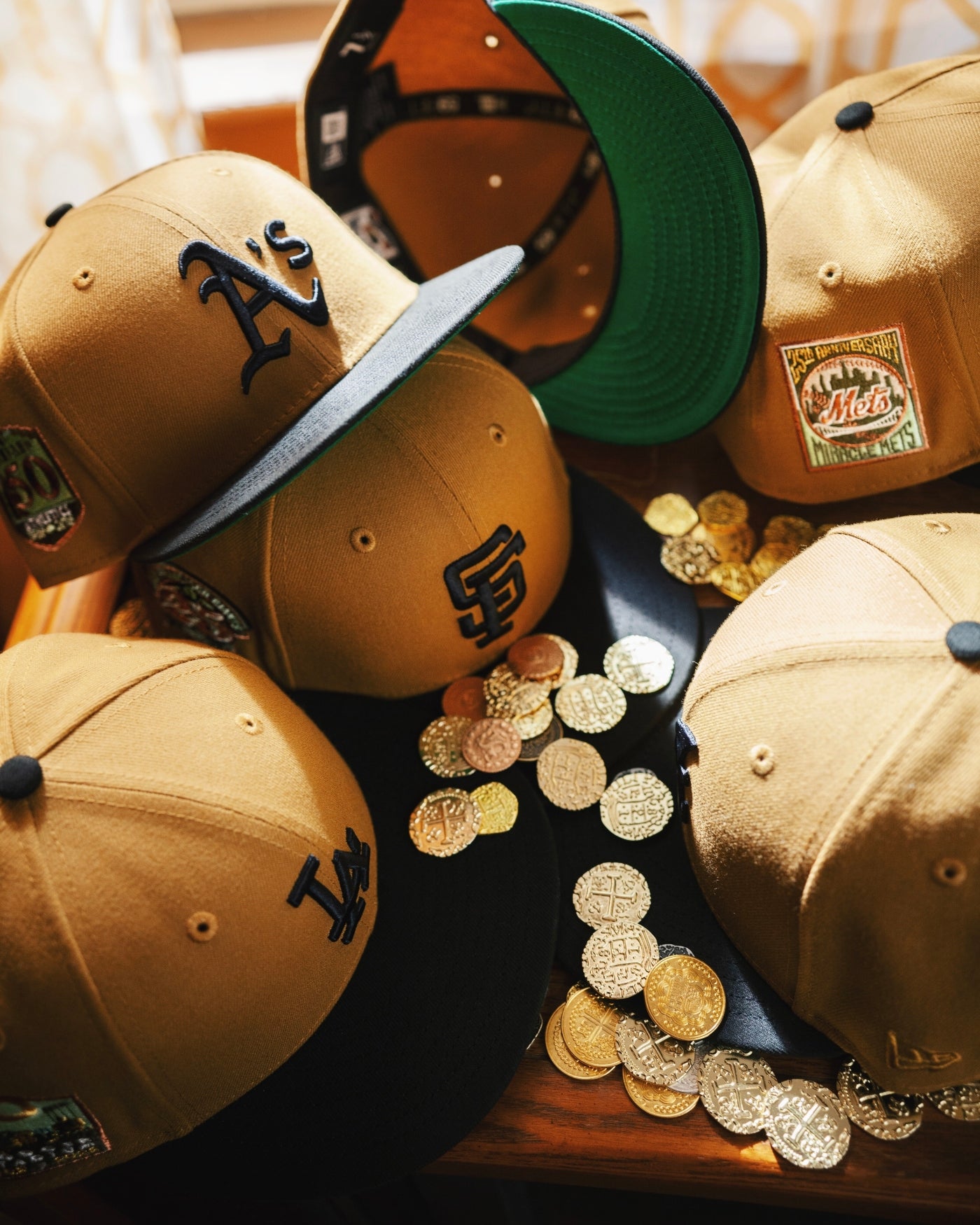 Vintage gold hat Vintage Gold Cinque Cap | Business & Pleasure Co main image 4