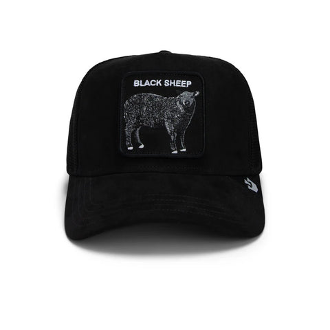 Goorin Bros Black Sheep Adjustable Suede Trucker Snapback Hat - Black