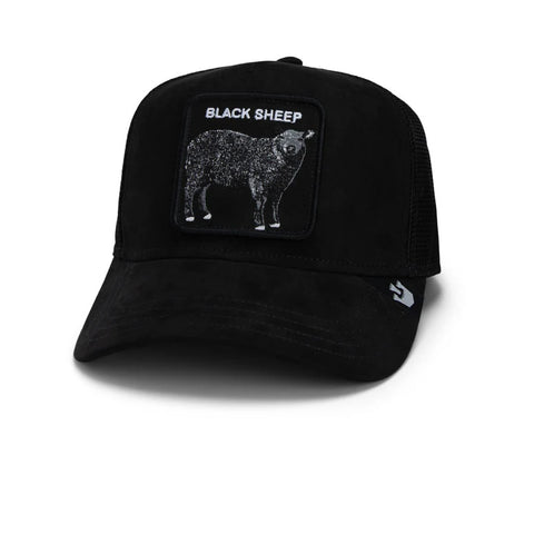 Goorin Bros Black Sheep Adjustable Suede Trucker Snapback Hat - Black