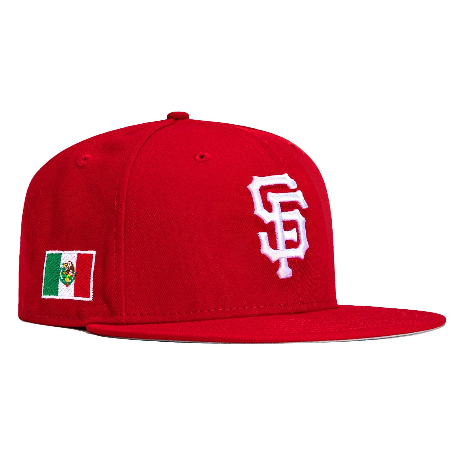New Era 59FIFTY San Francisco Giants Mexico Flag Patch Hat - Red, White Red/White / 7 5/8