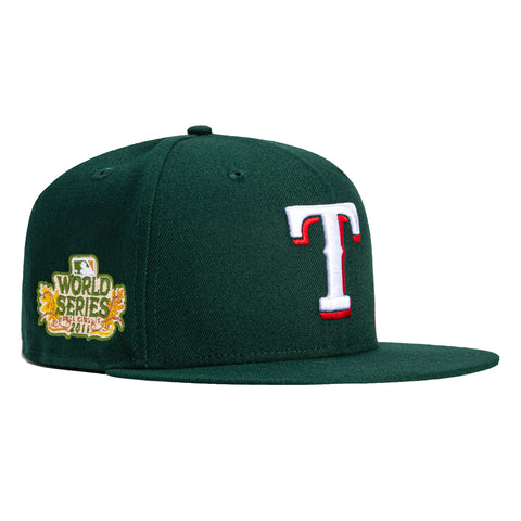 New Era 59Fifty Green Eggs and Ham Texas Rangers 2011 World Series Patch Hat - Green