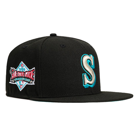 New Era 59Fifty Emerald Bay Seattle Mariners 1989 All Star Game Patch Hat - Black