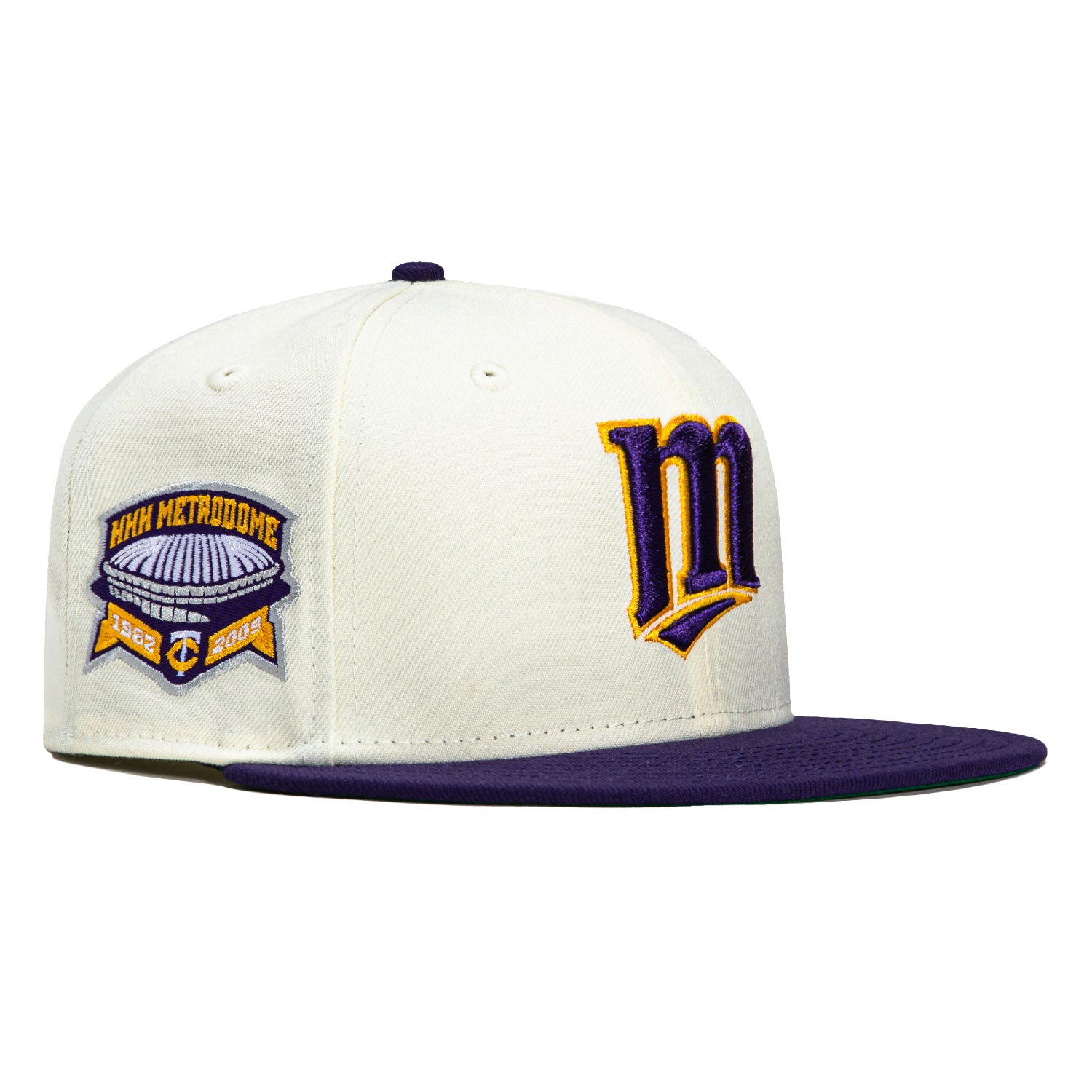 New Era 59Fifty Minnesota Twins Metrodome Patch Hat - White, Purple, G –  Hat Club