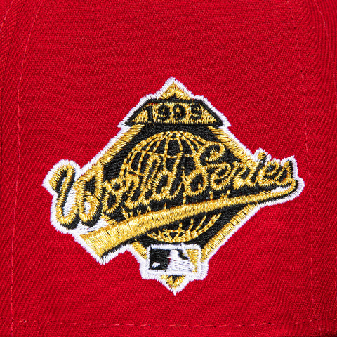 New Era 59Fifty Atlanta Braves 1995 World Series Patch Hat - Red, Navy