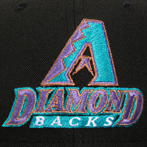 New Era 59Fifty Black Dome Arizona Diamondbacks Inaugural Patch Trucker Hat - Black