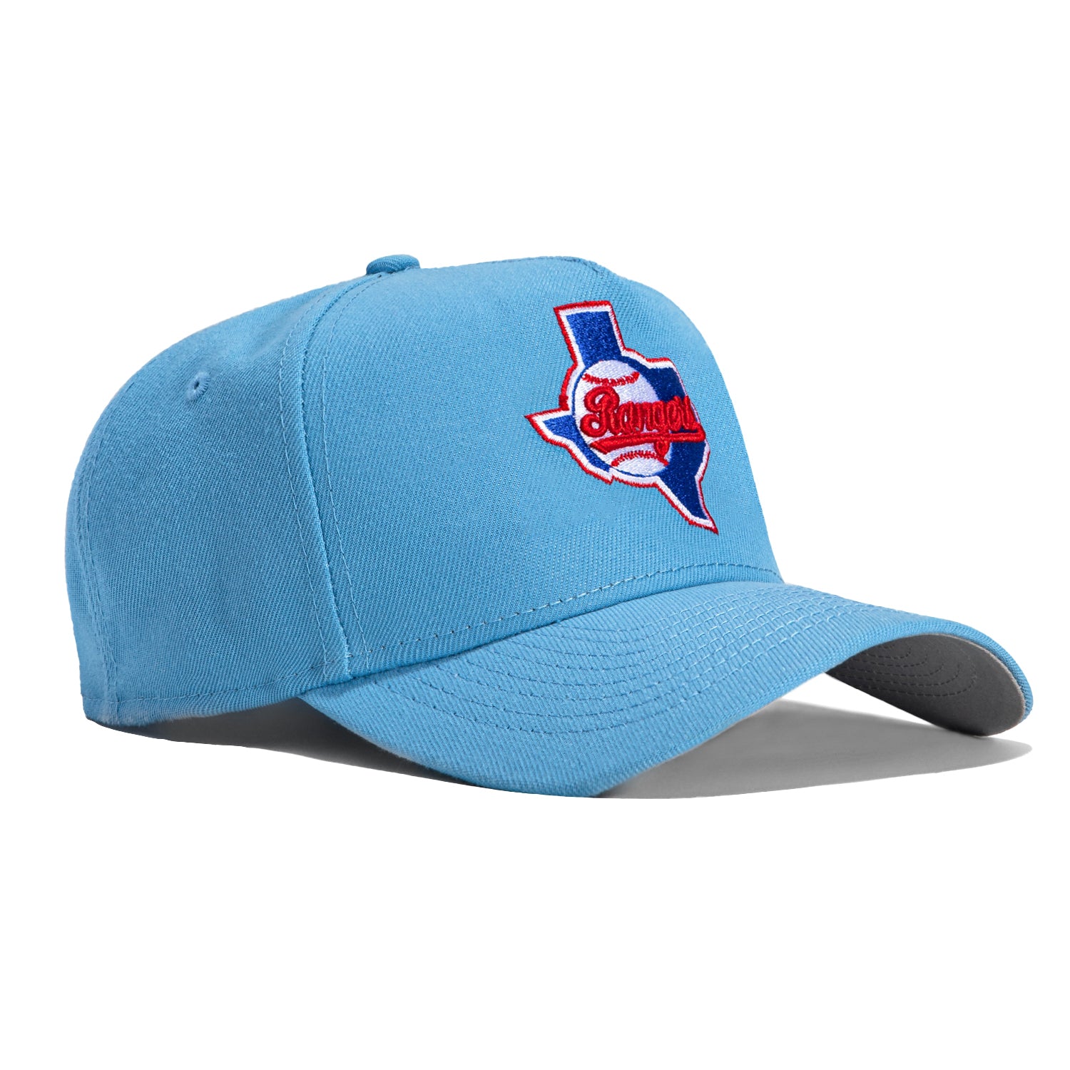 New Era 9Forty A-Frame Texas Rangers Snapback Hat - Light Blue