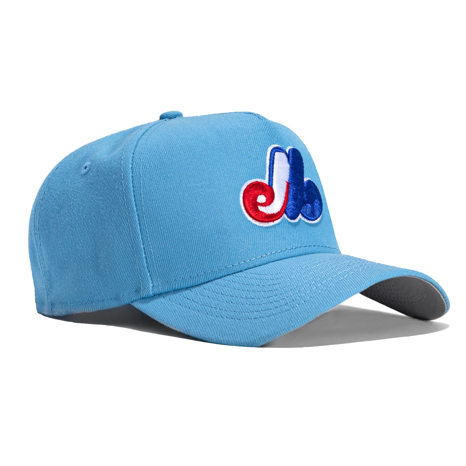 New Era 9FORTY A-Frame Montreal Expos Snapback Hat - Light Blue