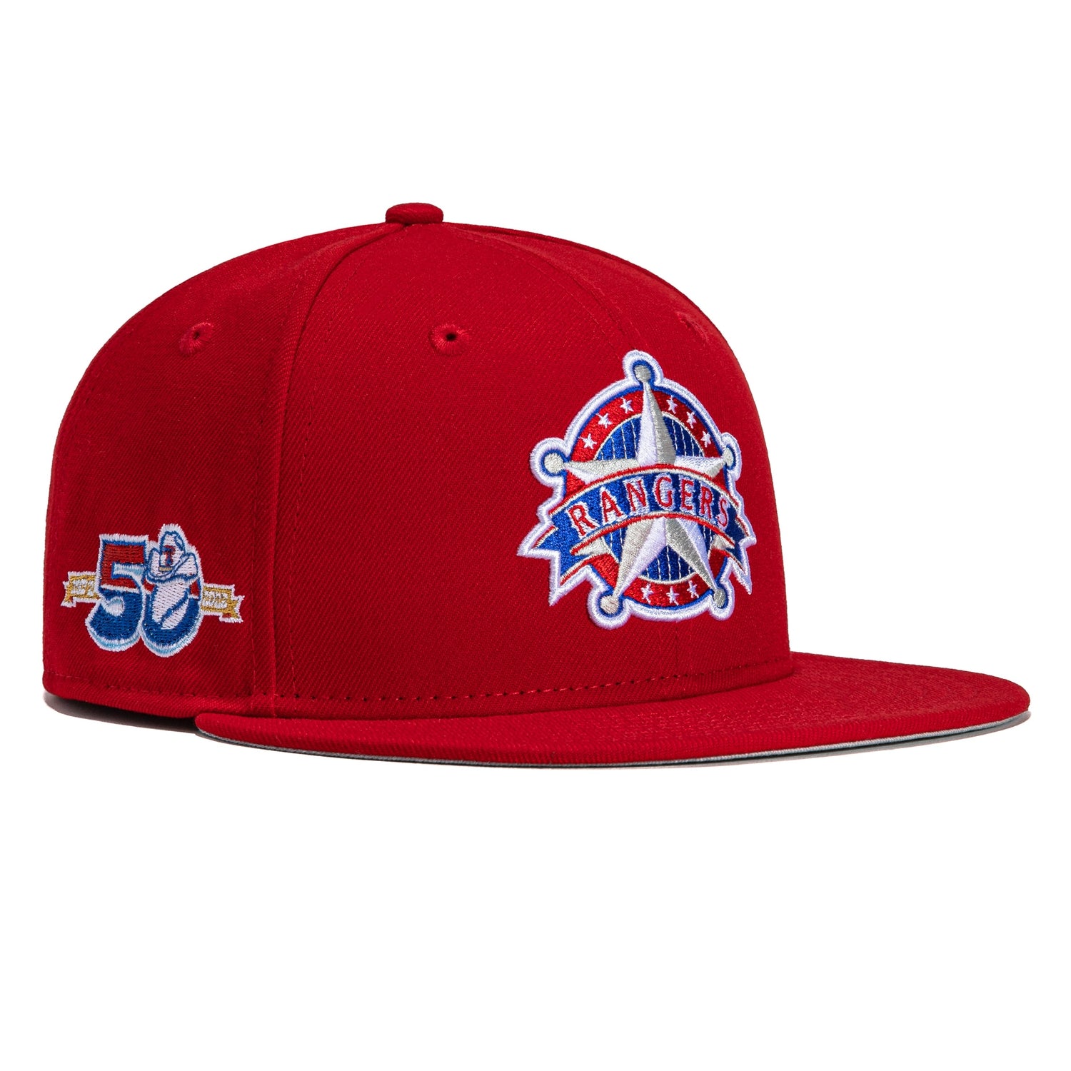 New Era 59FIFTY Texas Rangers 50th Anniversary Patch Alternate Hat - Red Red / 7 1/2