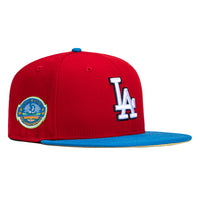 New Era 59Fifty Los Angeles Dodgers 50th Anniversary Stadium Patch Hat - Red, Indigo