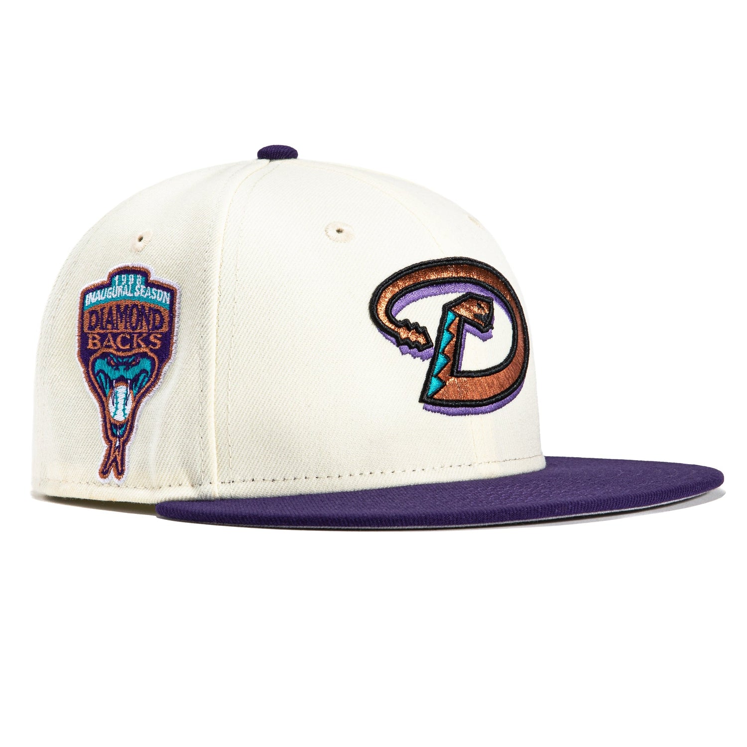New Era 59FIFTY Arizona Diamondbacks Inaugural Patch D Hat - White, Purple White/Purple / 7 1/2