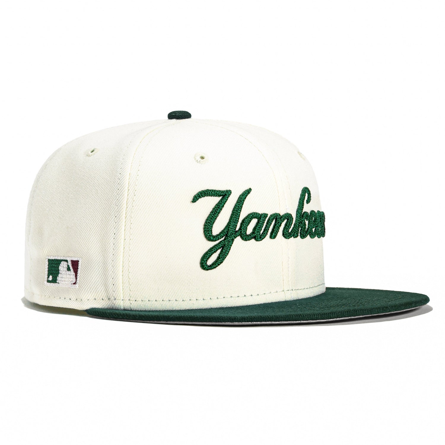 New Era 59FIFTY Chain Stitch New York Yankees Hat - White, Green White/Green / 7