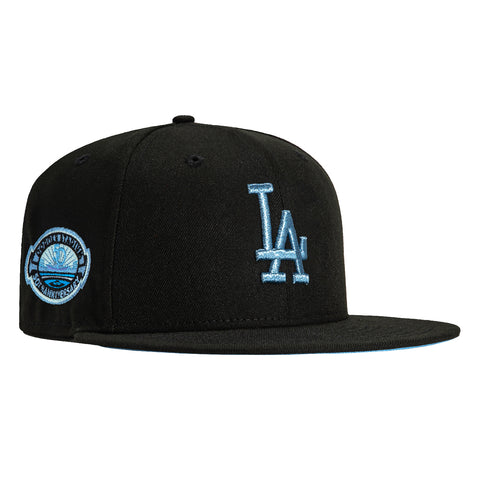 New Era 59Fifty Black Ice Los Angeles Dodgers 50th Anniversary Stadium Patch Hat - Black