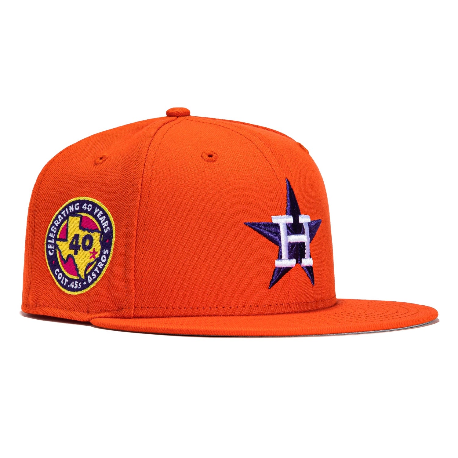New Era 59FIFTY Sauce Houston Astros 40 Years Patch Hat - Orange Orange / 7 3/8