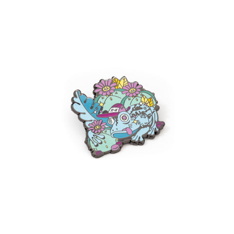 Hat Club Cactus Fruit Psychedelic Frog Pin - Multi-Color