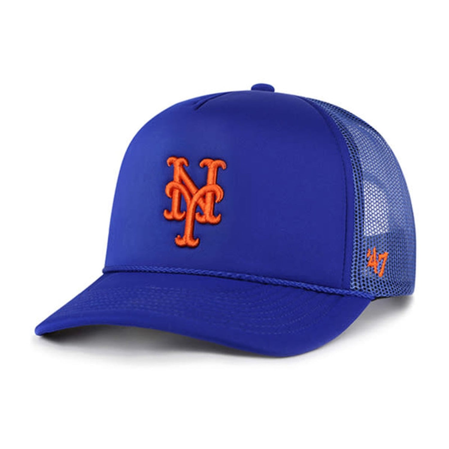 47 Brand New York Mets MLB Foam Mesh Trucker Snapback Baseball Cap Snapback  Hats