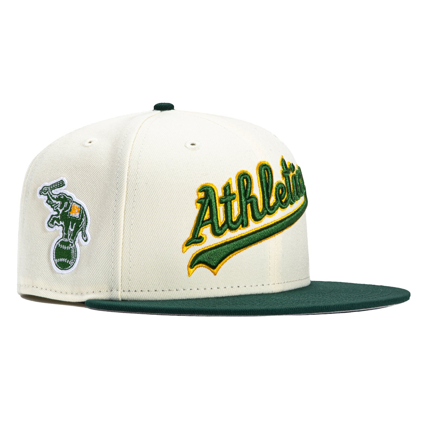 New Era 59Fifty Oakland Athletics Logo Patch Jersey Hat - White, Green – Hat  Club