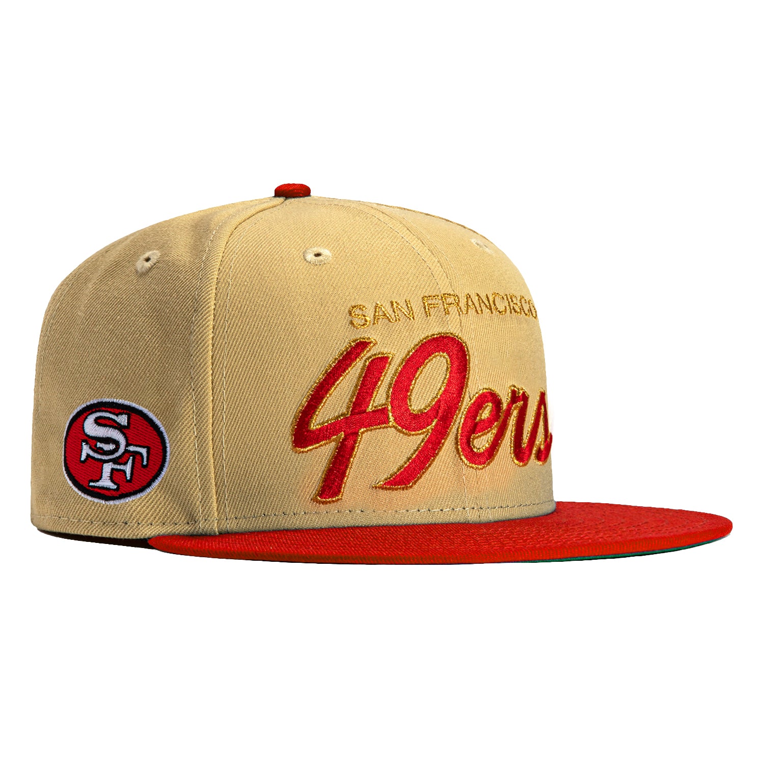New Era 59Fifty Vegas Dome San Francisco 49ers Retro Script Hat- Tan, – Hat  Club