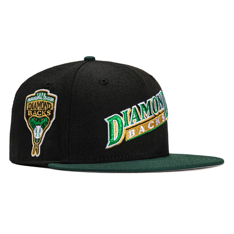 New Era 59Fifty Arizona Diamondbacks Inaugural Patch Word Hat - Black, Green