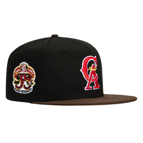 New Era 59Fifty Los Angeles Angels 35th Anniversary Patch Hat - Black, Brown