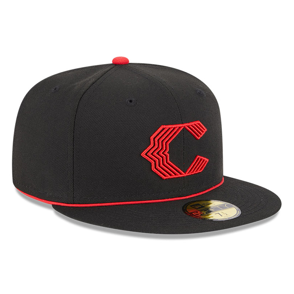 Cincinnati Reds New Era 2023 City Connect 59FIFTY Fitted Hat - Black