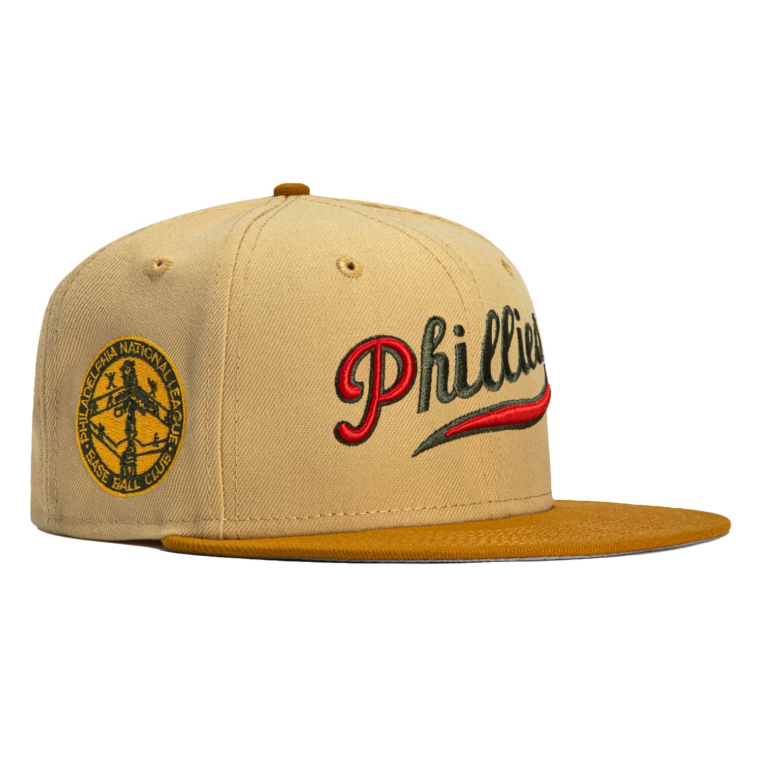 New Era 59FIFTY Hummus Philadelphia Phillies 1938 Logo Patch Hat - Tan, Khaki Tan/Khaki / 8