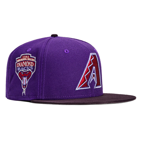 New Era 59Fifty Monochrome Arizona Diamondbacks Inaugural Patch Hat - Light Purple, Purple