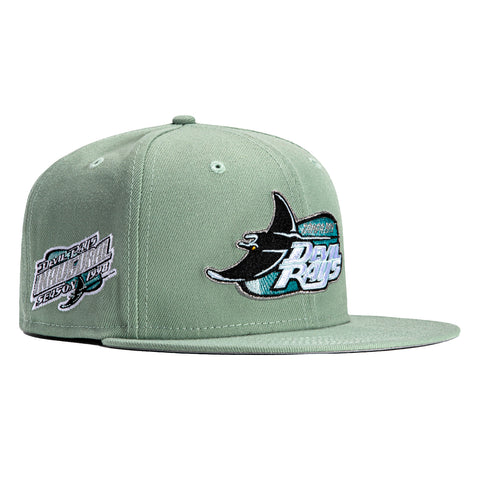 New Era 59Fifty Glacier Tampa Bay Rays Inaugural Patch Hat - Green