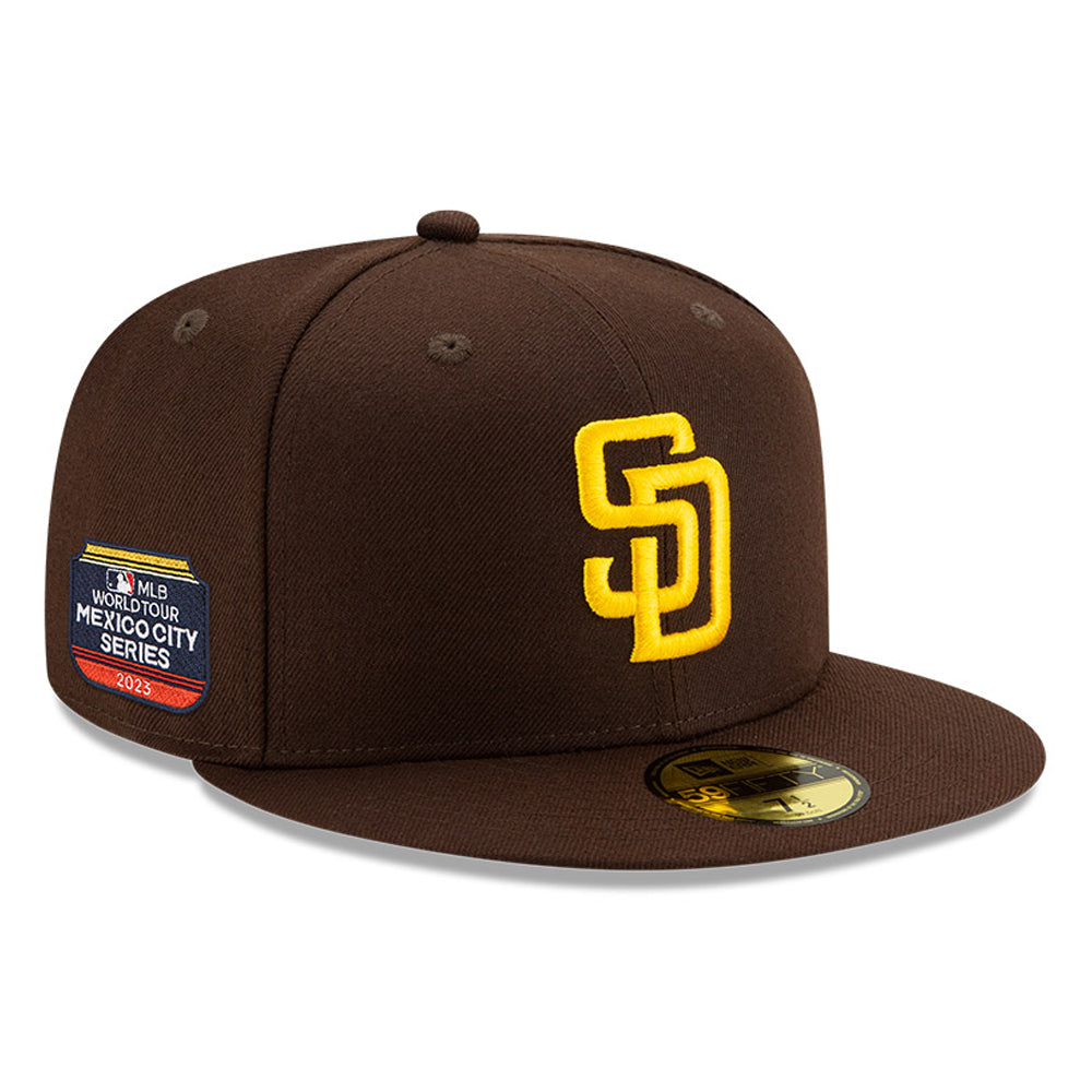 Men's New Era Brown San Diego Padres On-Field 2023 World Tour Mexico City Series 59FIFTY Fitted Hat