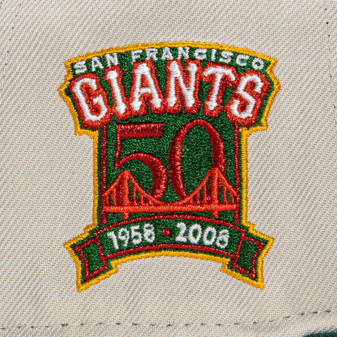 New Era 59Fifty San Francisco Giants 50th Anniversary Patch 1994 Logo Hat - Stone, Green, Light Orange