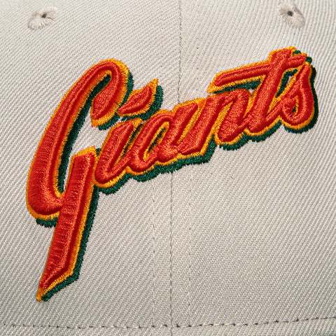 New Era 59Fifty San Francisco Giants 50th Anniversary Patch 1994 Logo Hat - Stone, Green, Light Orange