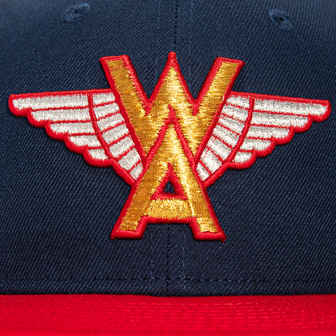 New Era 59Fifty Wichita Aviators Logo Patch Hat - Navy, Red