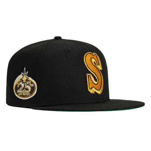 New Era 59Fifty Fields Seattle Mariners 25th Anniversary Patch Hat - Black