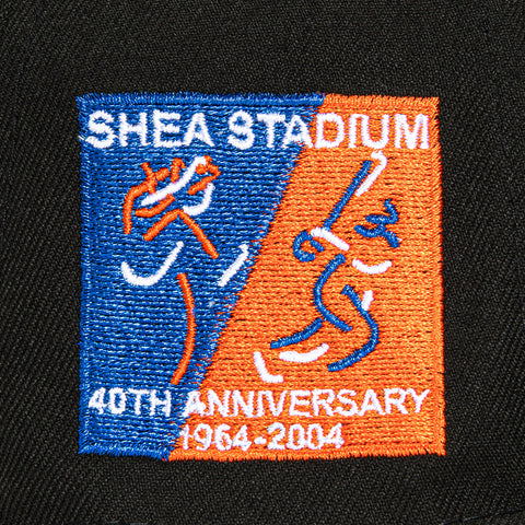 New Era 59Fifty New York Mets 40th Anniversary Shea Stadium Patch Hat - Black
