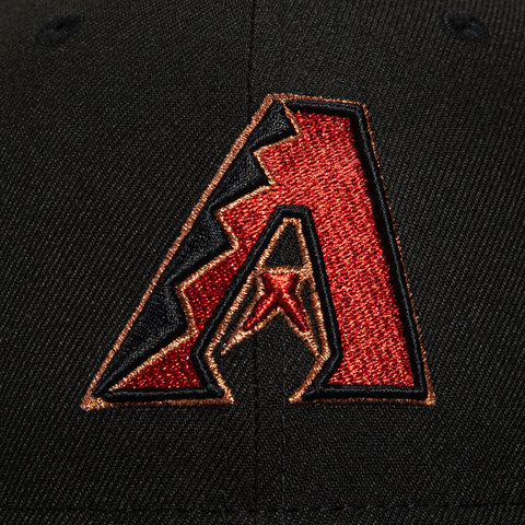 New Era 59Fifty Arizona Diamondbacks Inaugural Patch A Hat - Black, Red, Metallic Copper
