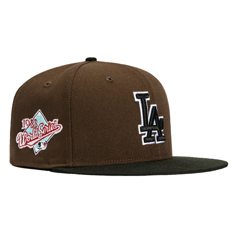 New Era 59Fifty Los Angeles Dodgers 1988 World Series Patch Hat - Brown, Black, White