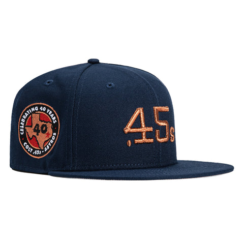 New Era 59Fifty Blue Hour Houston Astros Colt .45S 40th Anniversary Patch Hat - Navy