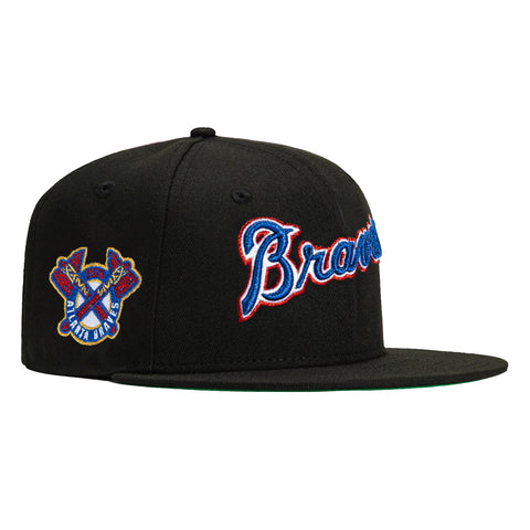 New Era 59Fifty Black Dome Atlanta Braves 1876 Patch Word Hat - Black