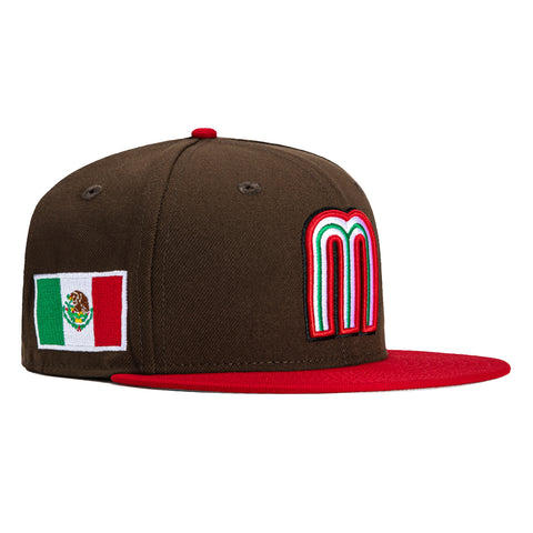 New Era 59Fifty Mexico World Baseball Classic Hat - Brown, Red