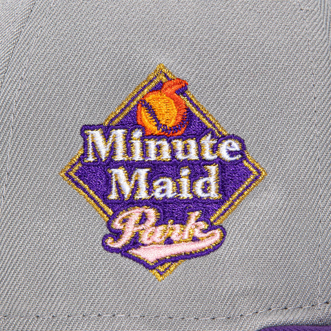 New Era 59Fifty Houston Astros Minute Maid Park Patch Word Hat - Grey, Purple