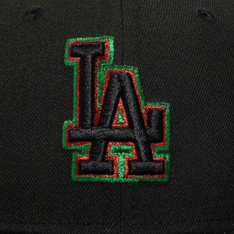 New Era 59Fifty Los Angeles Dodgers 50th Anniversary Stadium Patch Hat - Black, Black, Red, Green