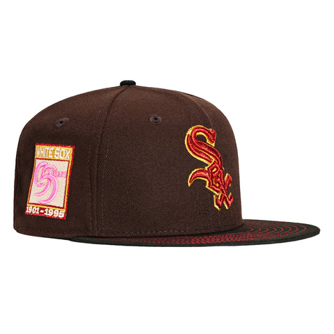 New Era 59Fifty Sweethearts Chicago White Sox 95th Anniversary Patch Hat - Brown, Black, Red, Pink