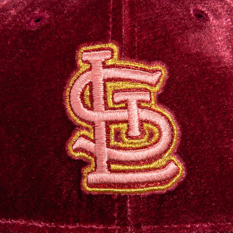 New Era 59Fifty Sweethearts St Louis Cardinals Final Season Patch Hat - Cardinal, Brown, Pink, Metallic Gold