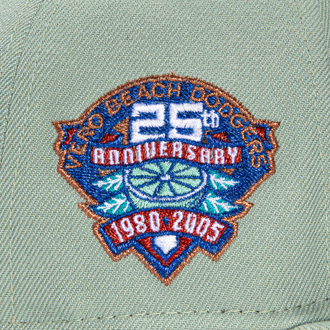 New Era 59Fifty Vero Beach Dodgers 25th Anniversary Patch Hat - Mint