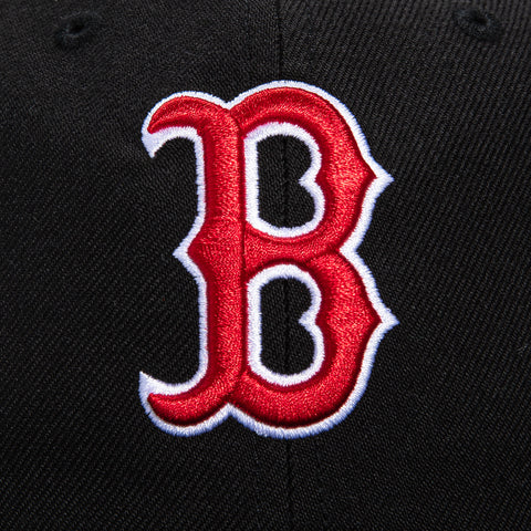 47 Brand Black Dome Sureshot Captain Boston Red Sox 90th Anniversary Patch Snapback Hat - Black