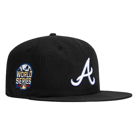 47 Brand Black Dome Sureshot Captain Atlanta Braves 2021 World Series Patch Snapback Hat - Black