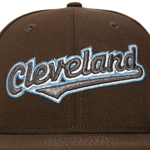 New Era 59Fifty Cleveland Guardians 10th Anniversary Stadium Patch Word Hat - Brown