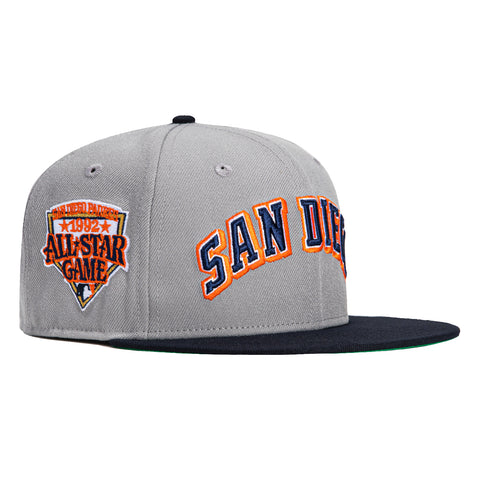 New Era 59Fifty San Diego Padres 1992 All Star Game Patch Arch Hat - Grey, Navy