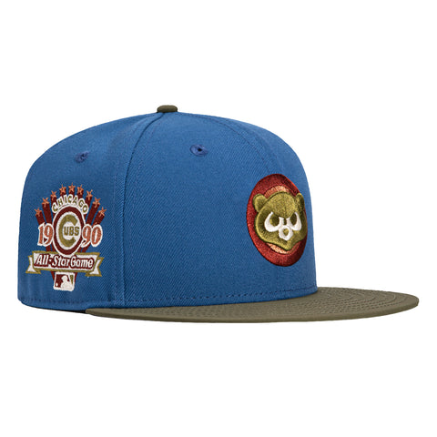 New Era 59Fifty Outdoors Chicago Cubs 1990 All Star Game Patch Hat - Indigo, Olive