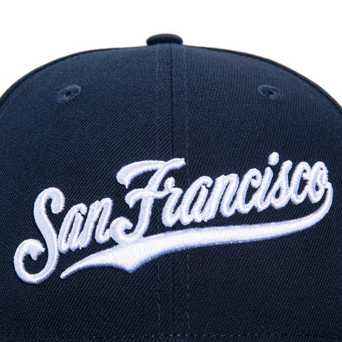 New Era 59Fifty San Francisco Giants Tell It Goodbye Patch Script Hat - Navy