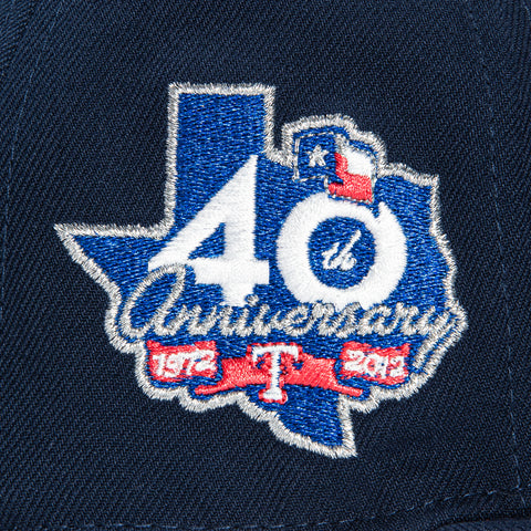 New Era 59Fifty Texas Rangers 40th Anniversary Patch Hat - Navy